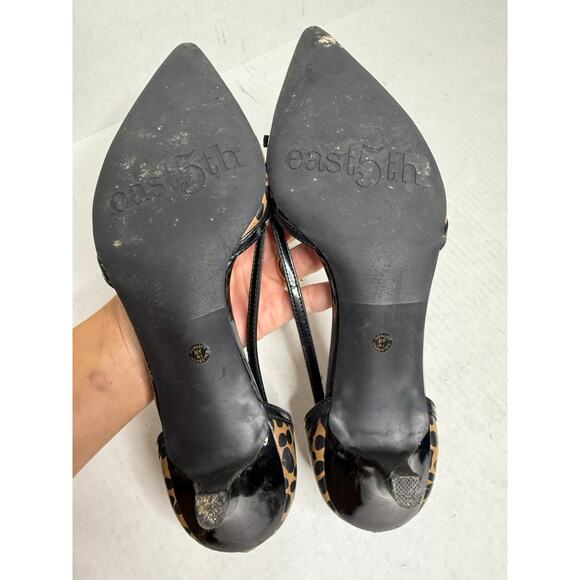 Leopard Print Brown and Black Leopard Print Y2K Bow Detail Kitten Heels Size 9 - Picture 4 of 6